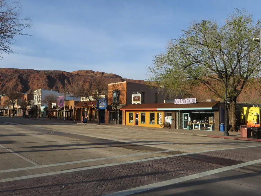 Moab City with small buildings.