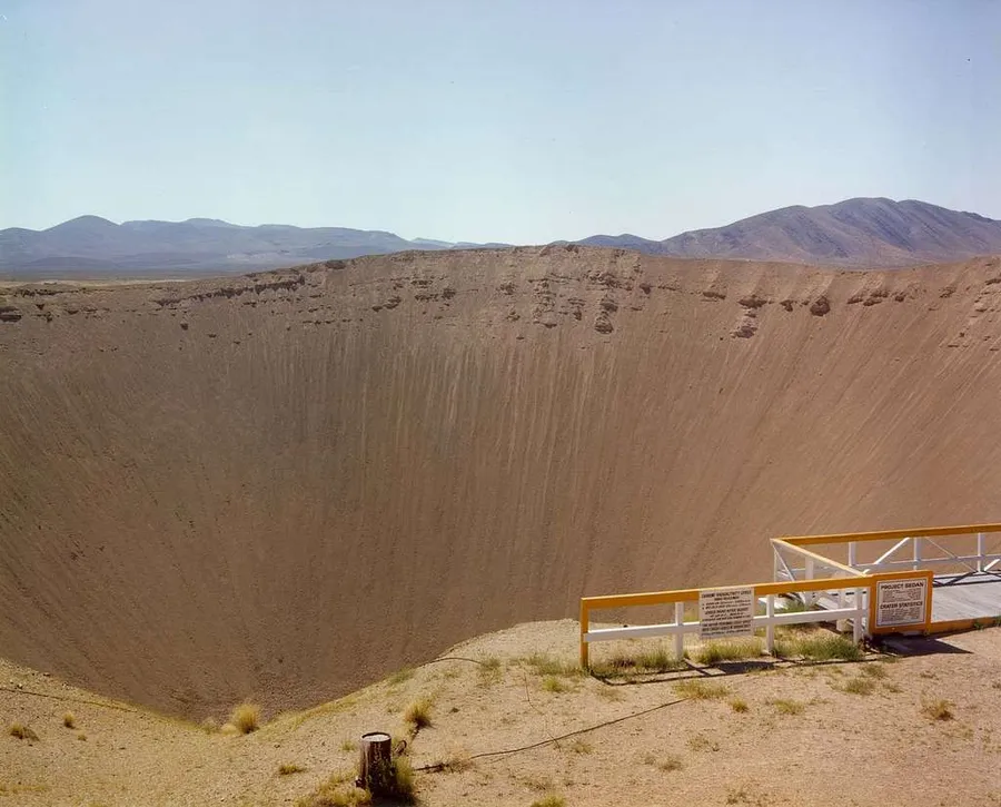 A closeup of the Sedan Crater located in Nevada.