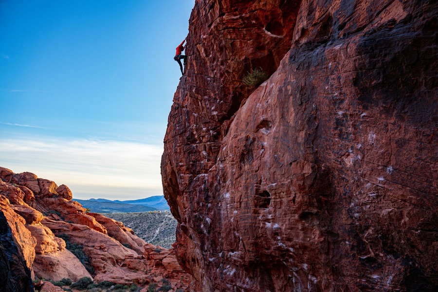 A shot of red rock formations at Red Rock Canyon National Conservation Area.